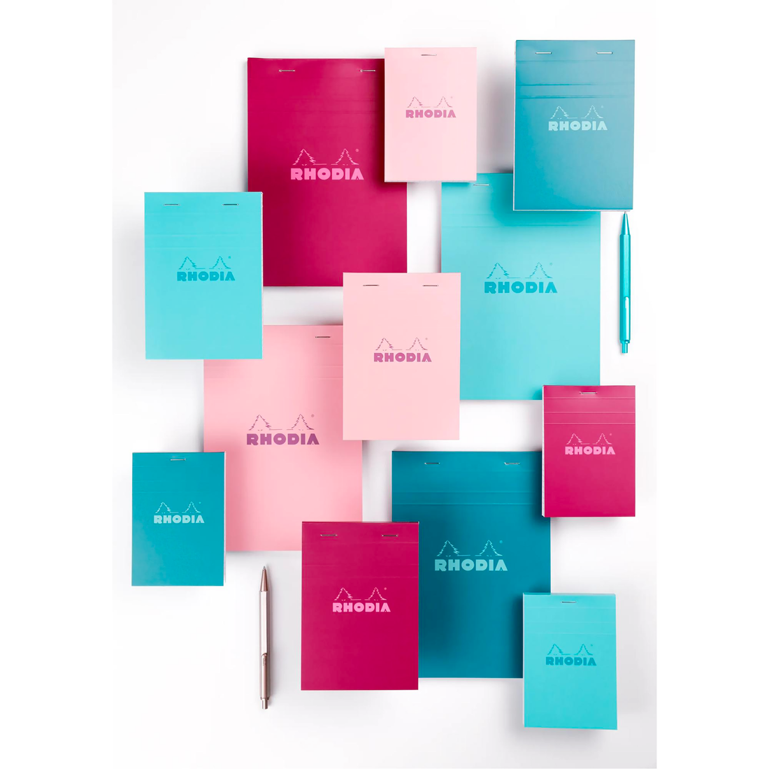 Bloc-notes Rhodia Couleurs quadrillé Prune agrafé 80 feuilles N°13