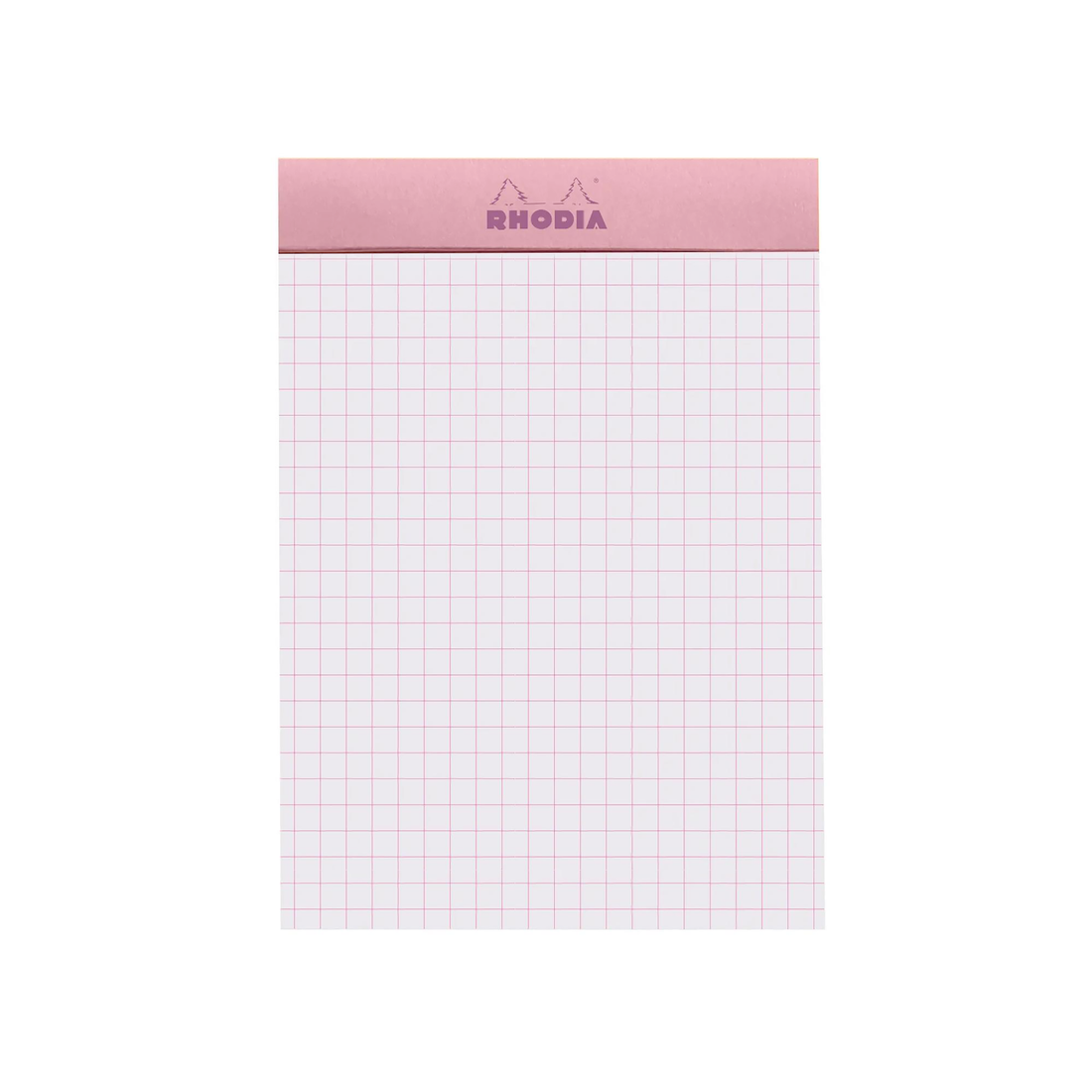 Bloc-notes Rhodia Couleurs quadrillé Rose agrafé 80 feuilles N°13