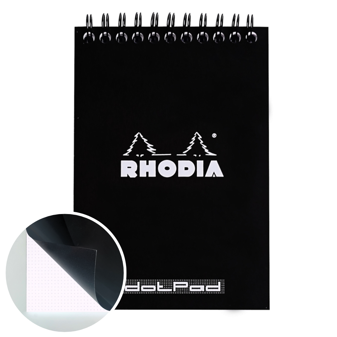 Bloc-Notes Noir Dot 4X5,75 RHODIA