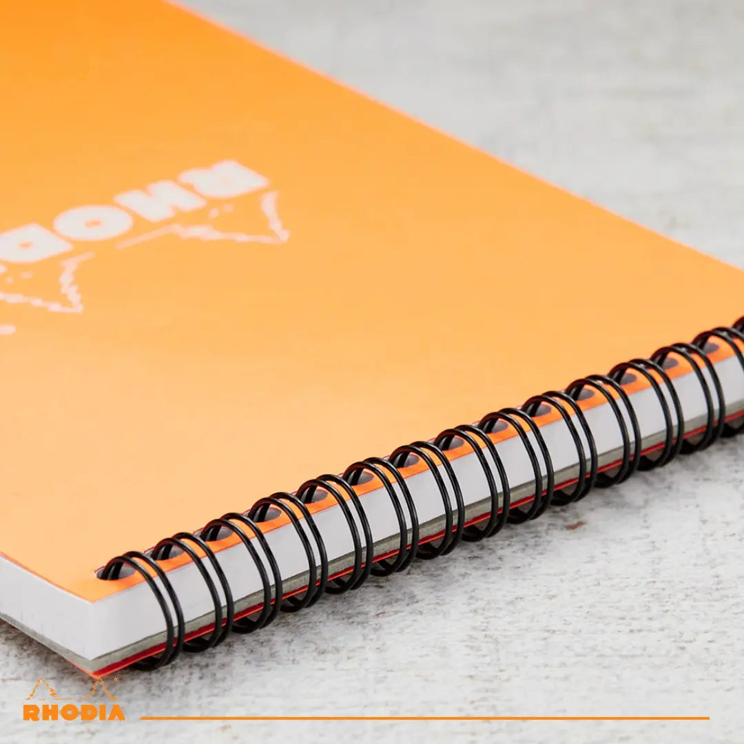 Bloc-notes reliures spirales dot -orange- A6. 80 feuilles (10.5x14.8cm) RHODIA