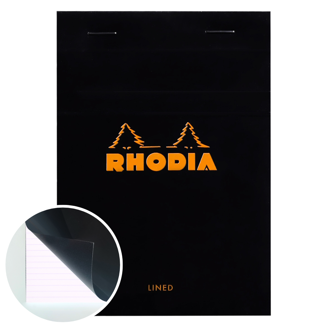 Bloc-Notes Noir Ligné 4X5,75 RHODIA