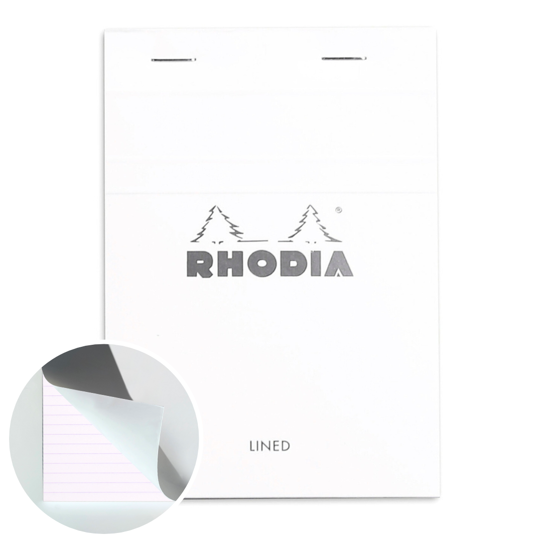 Bloc-Notes Blanc Ligné 4X5,75 RHODIA