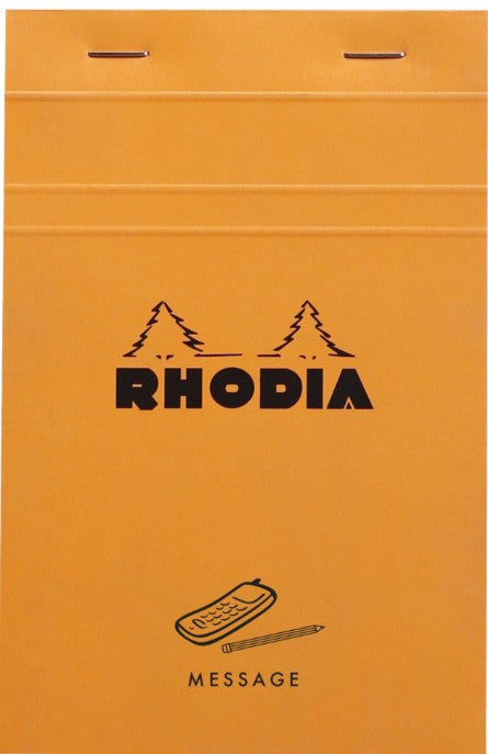 Bloc agrafé Rhodia ORANGE message N°140 11x17 cm 80 feuillets 80 g RHODIA