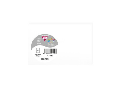 Carte Blanche 128X82 210G. Paquet.25 POLLEN