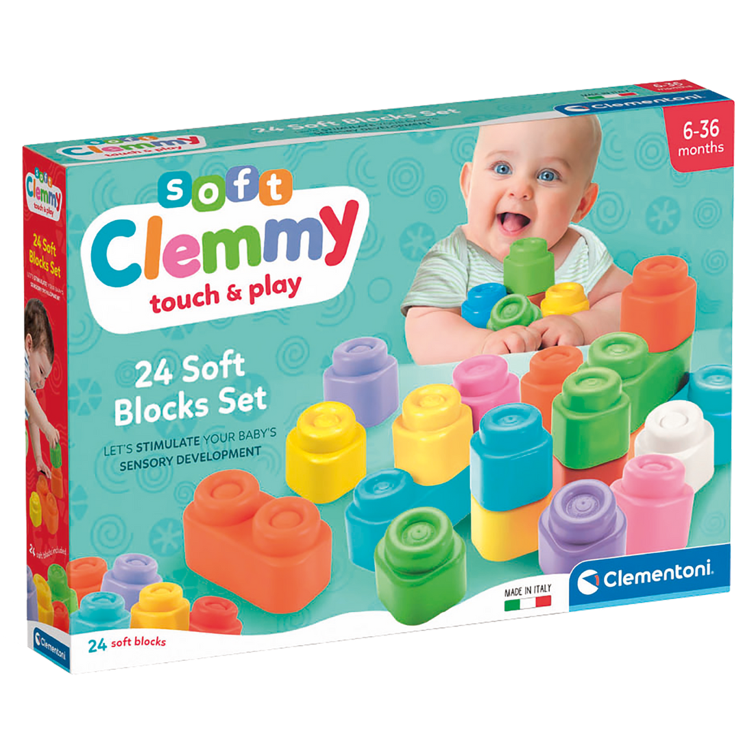 SOFT CLEMMY - SOFT BLOCK SET 24pcs CLEMENTONI