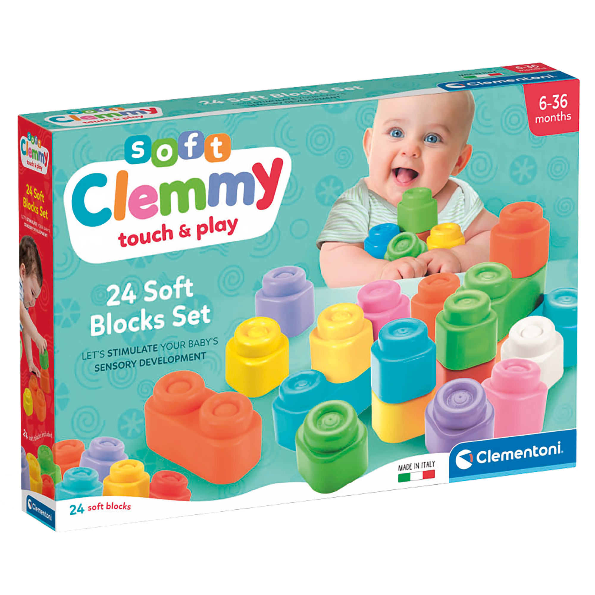 SOFT CLEMMY - SOFT BLOCK SET 24pcs CLEMENTONI