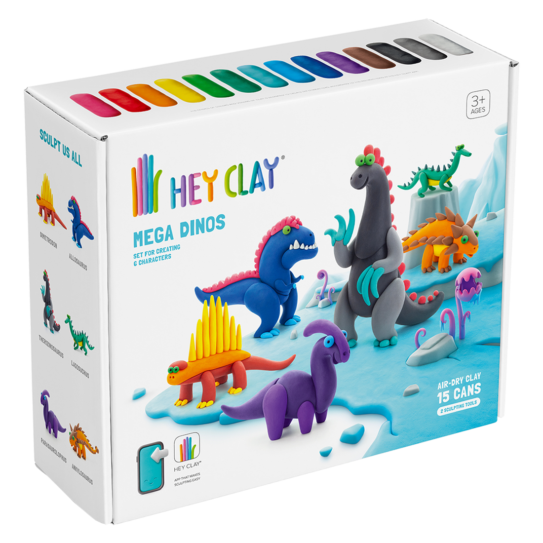 ENSEMBLE D'ARGILE - MEGA DINO HEY CLAY