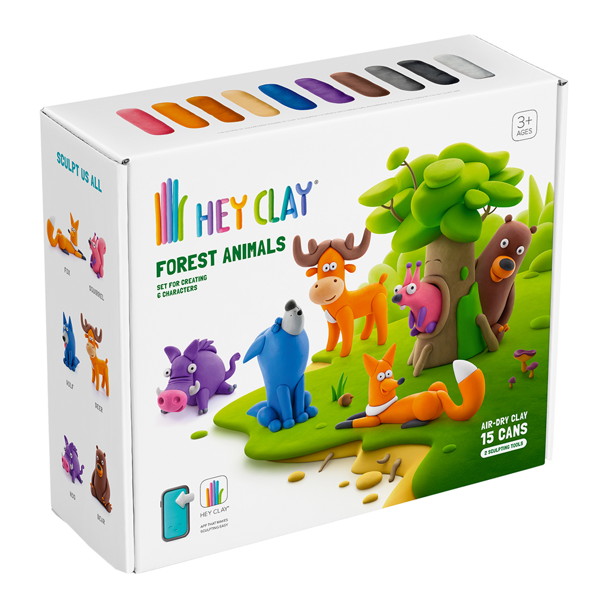 ENSEMBLE D'ARGILE - ANIMAUX DE LA FORÊT HEY CLAY