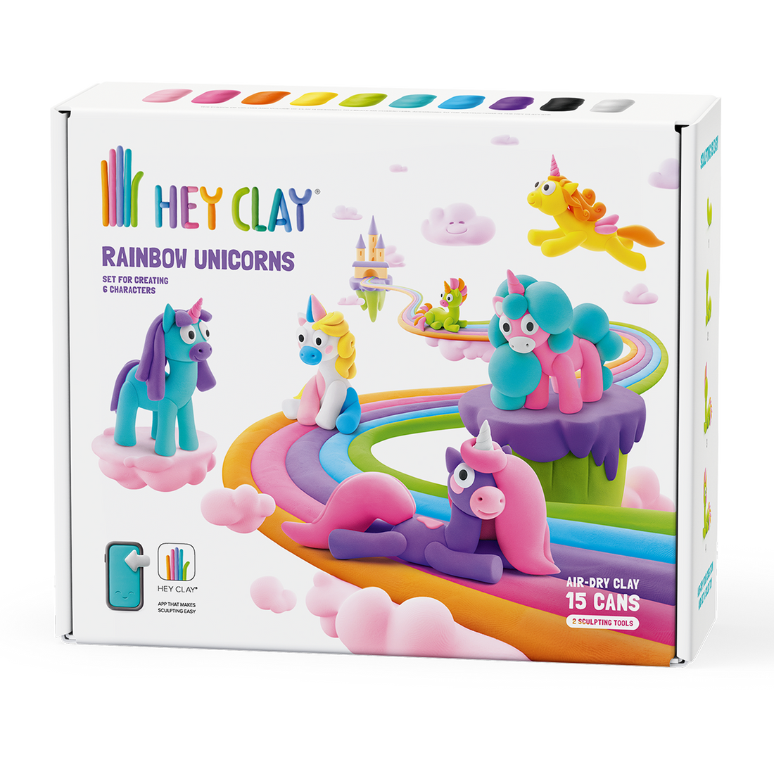 ENSEMBLE D'ARGILE - RAINBOW UNICORNS HEY CLAY