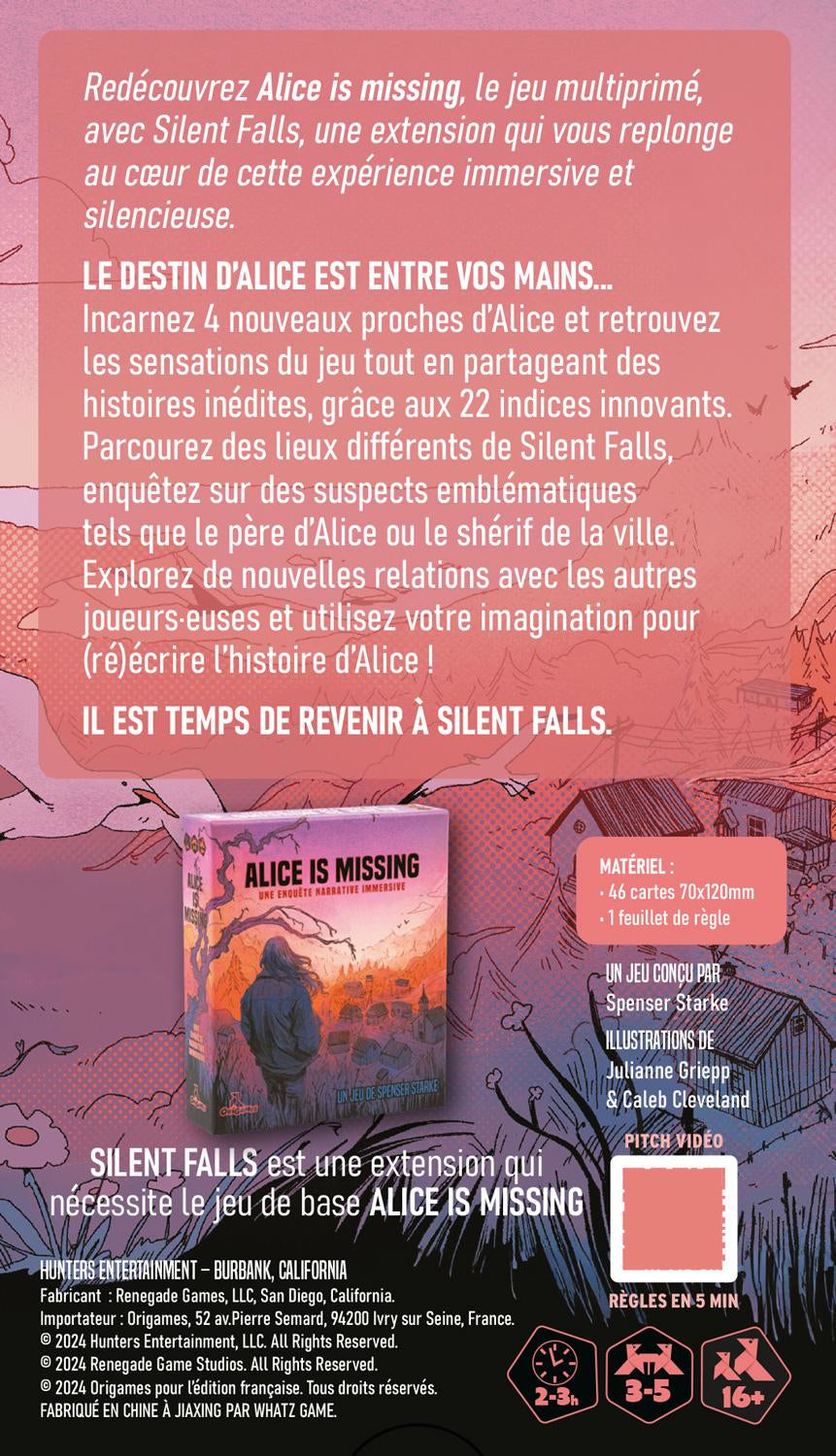 ALICE IS MISSING - EXT. SILENT FALLS (FR) ORIGAMES