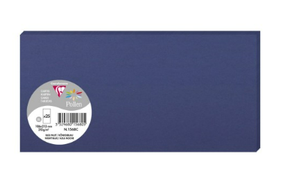 Carte Bleu Nuit 106X213 210G. Paquet.25 POLLEN