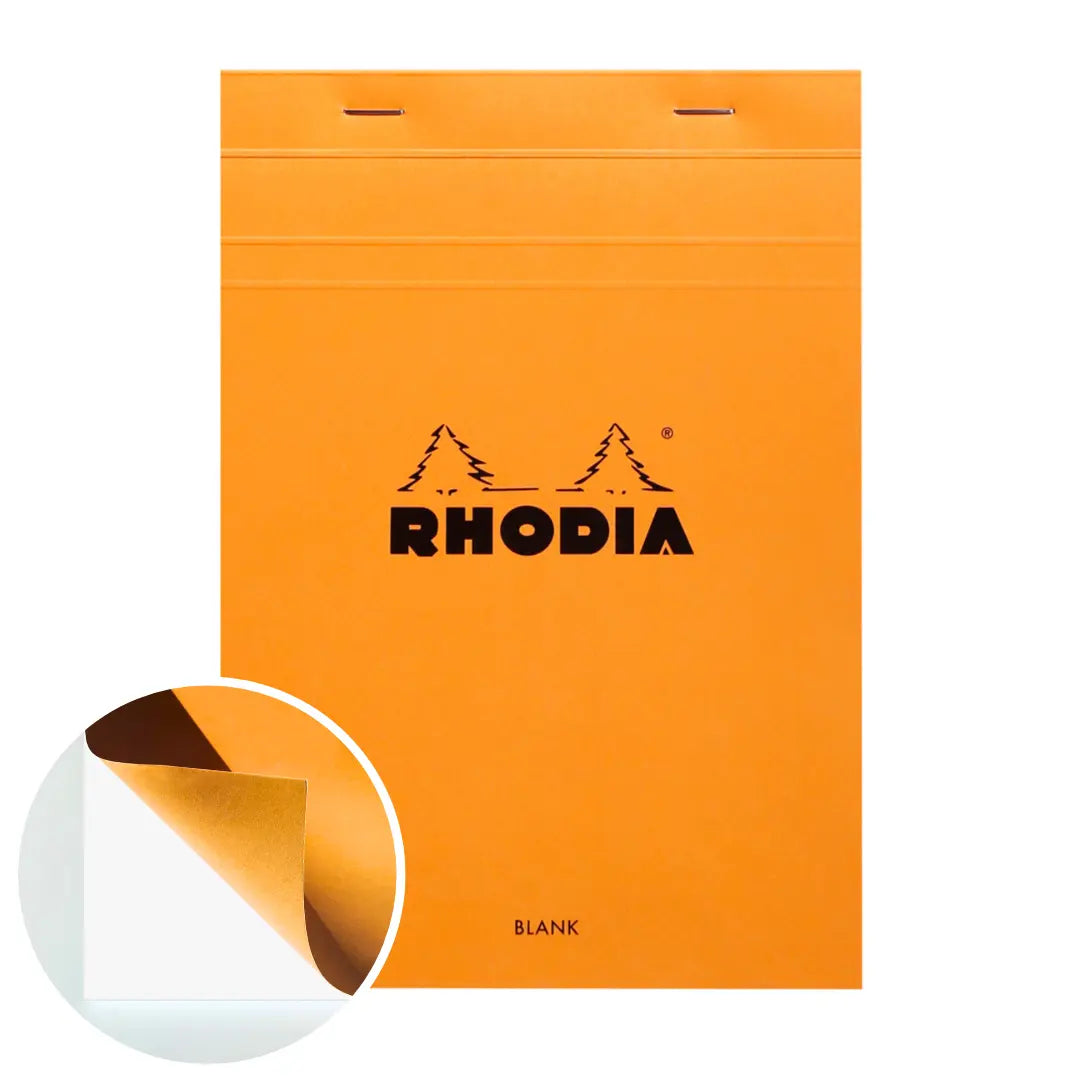 Bloc-notes N°16 agrafé uni -orange- A5. 80 feuilles (14.8x21cm) RHODIA