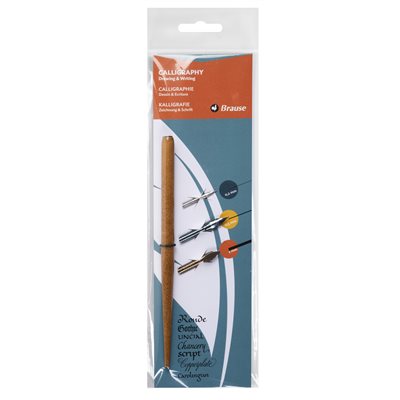 Porte-stylo + 3 plumes assorties BRAUSE
