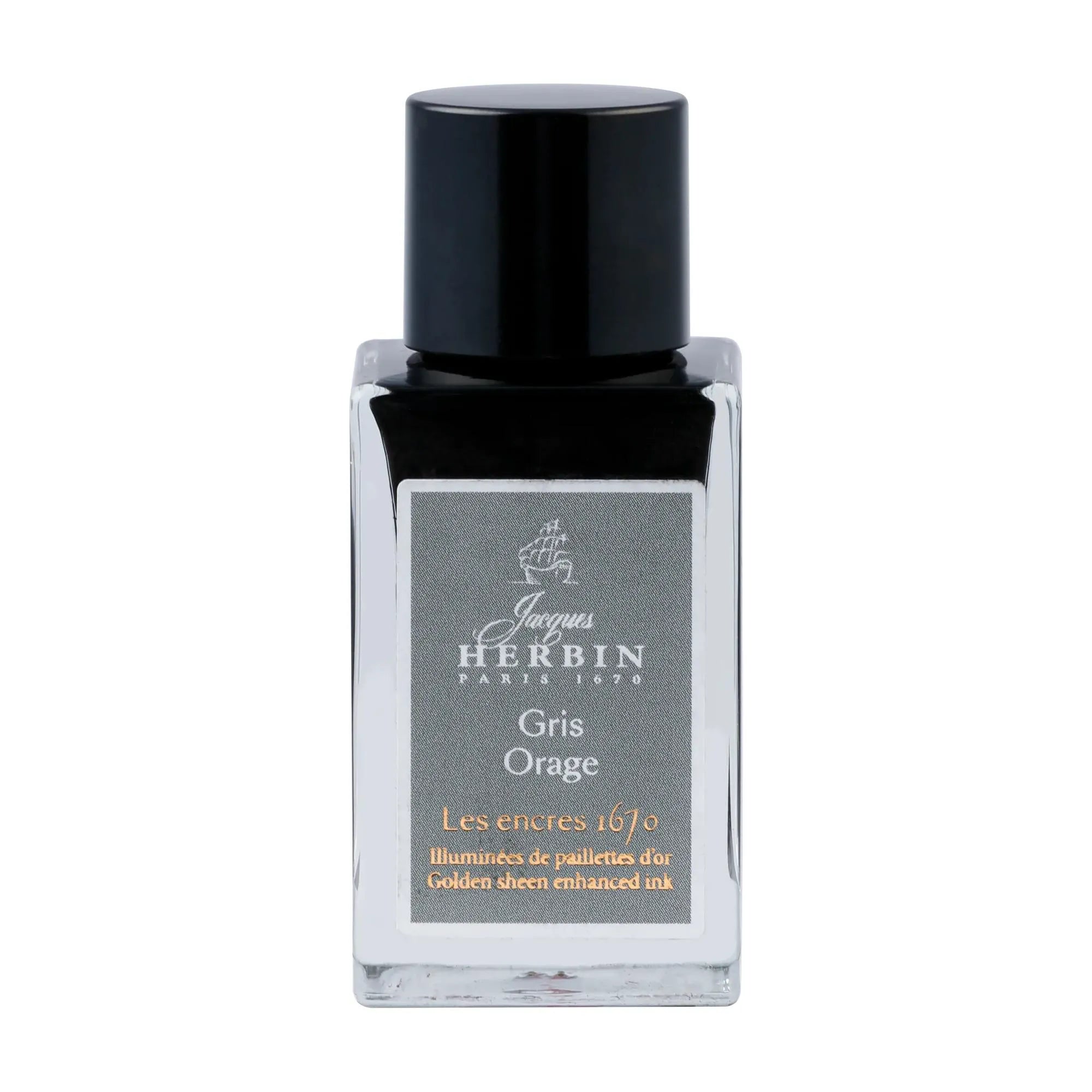 Encre Jacques Herbin Prestige 1670-flacon 15ml-Gris orage J.HERBIN
