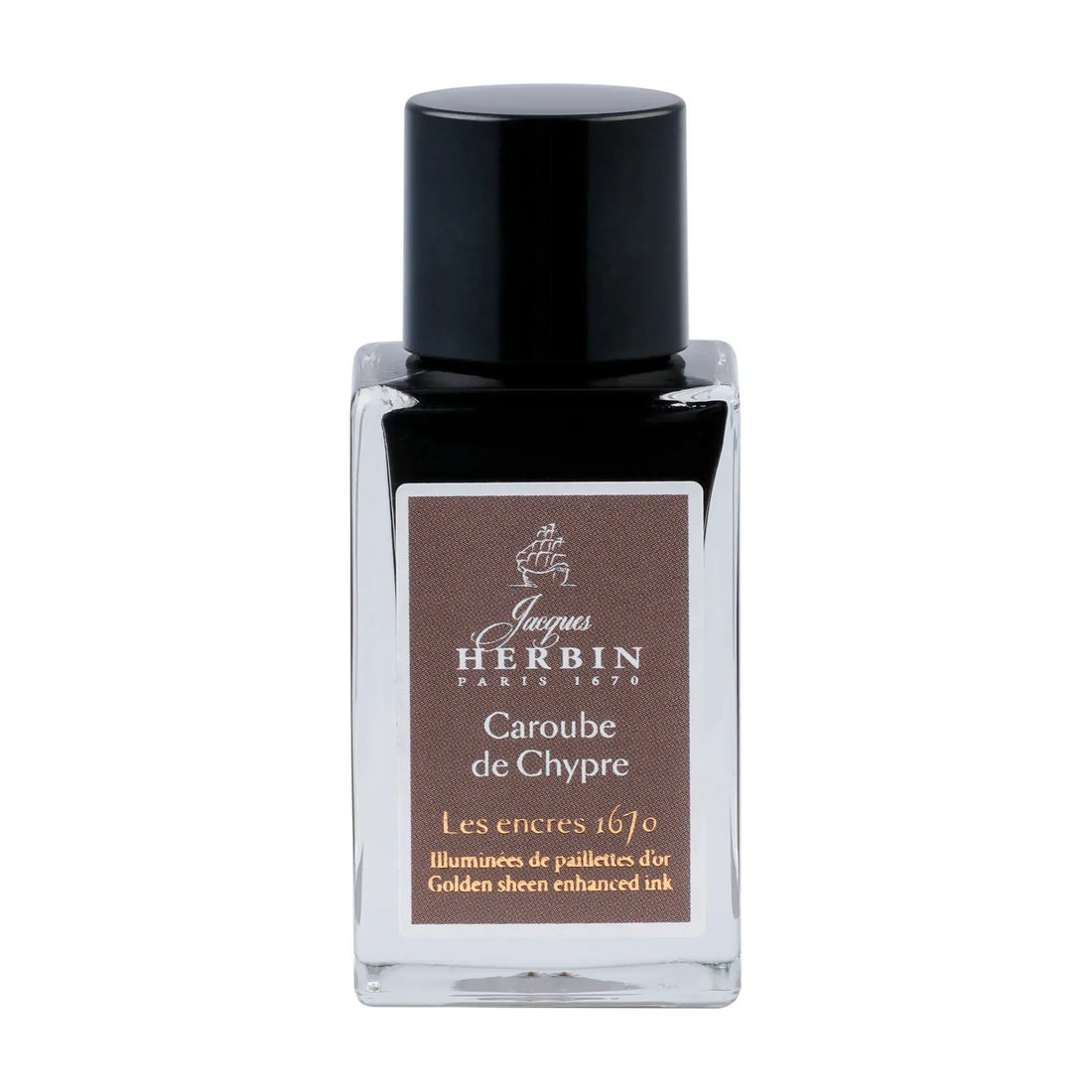 Encre Jacques Herbin Prestige 1670-flacon 15ml-Caroube de Chypre J.HERBIN