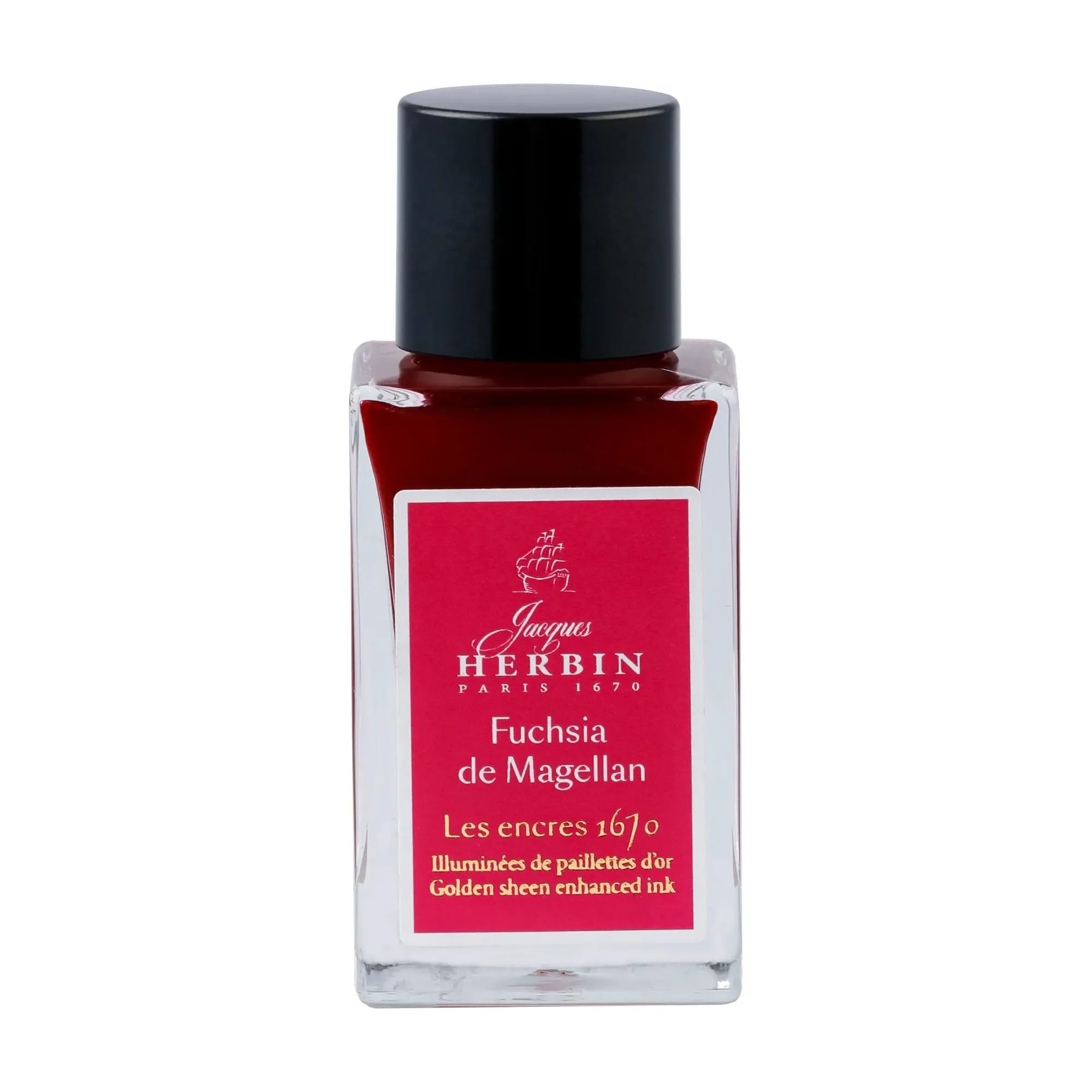 Encre Jacques Herbin Prestige 1670-flacon 15ml-Fuchsia de Magellan J.HERBIN