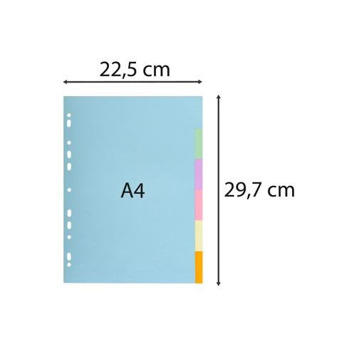 6 Index Pour Classeur 8¼X11¾ EXACOMPTA