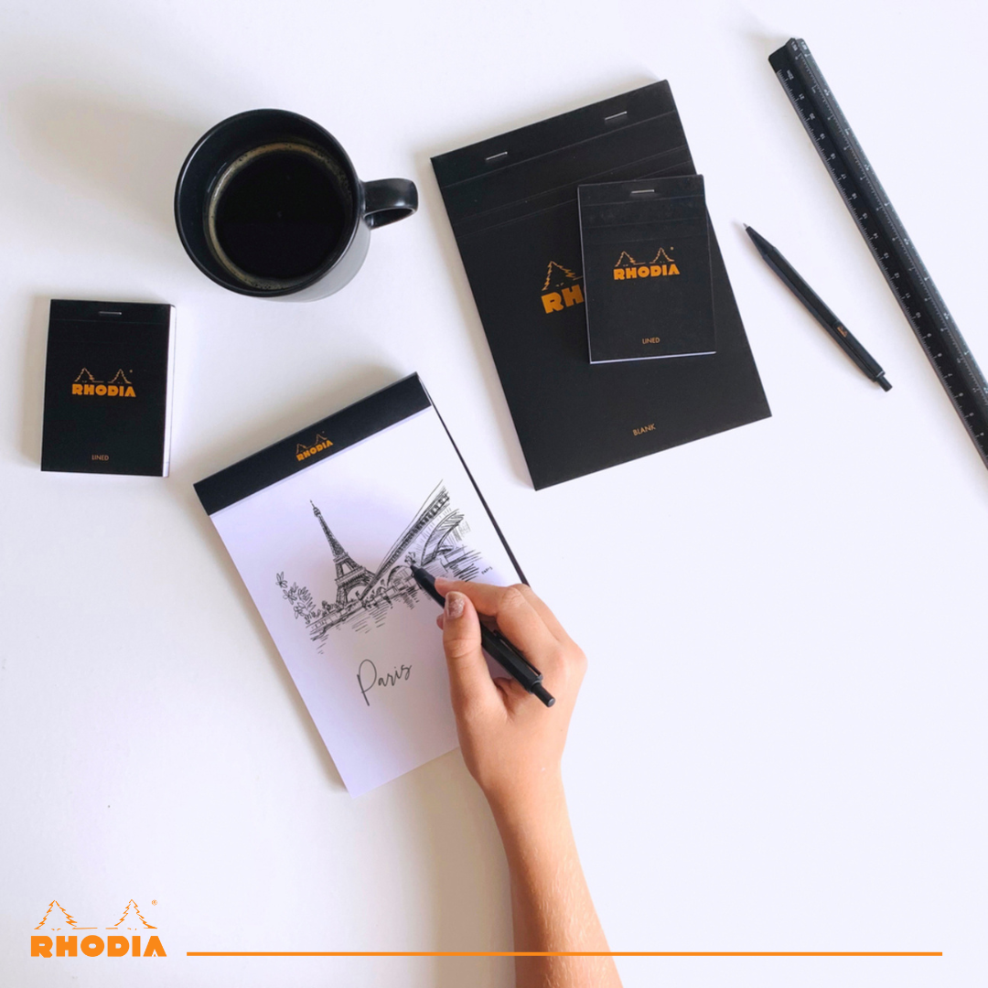 Bloc-Notes Noir  16 5/5 5.75X8.25 RHODIA
