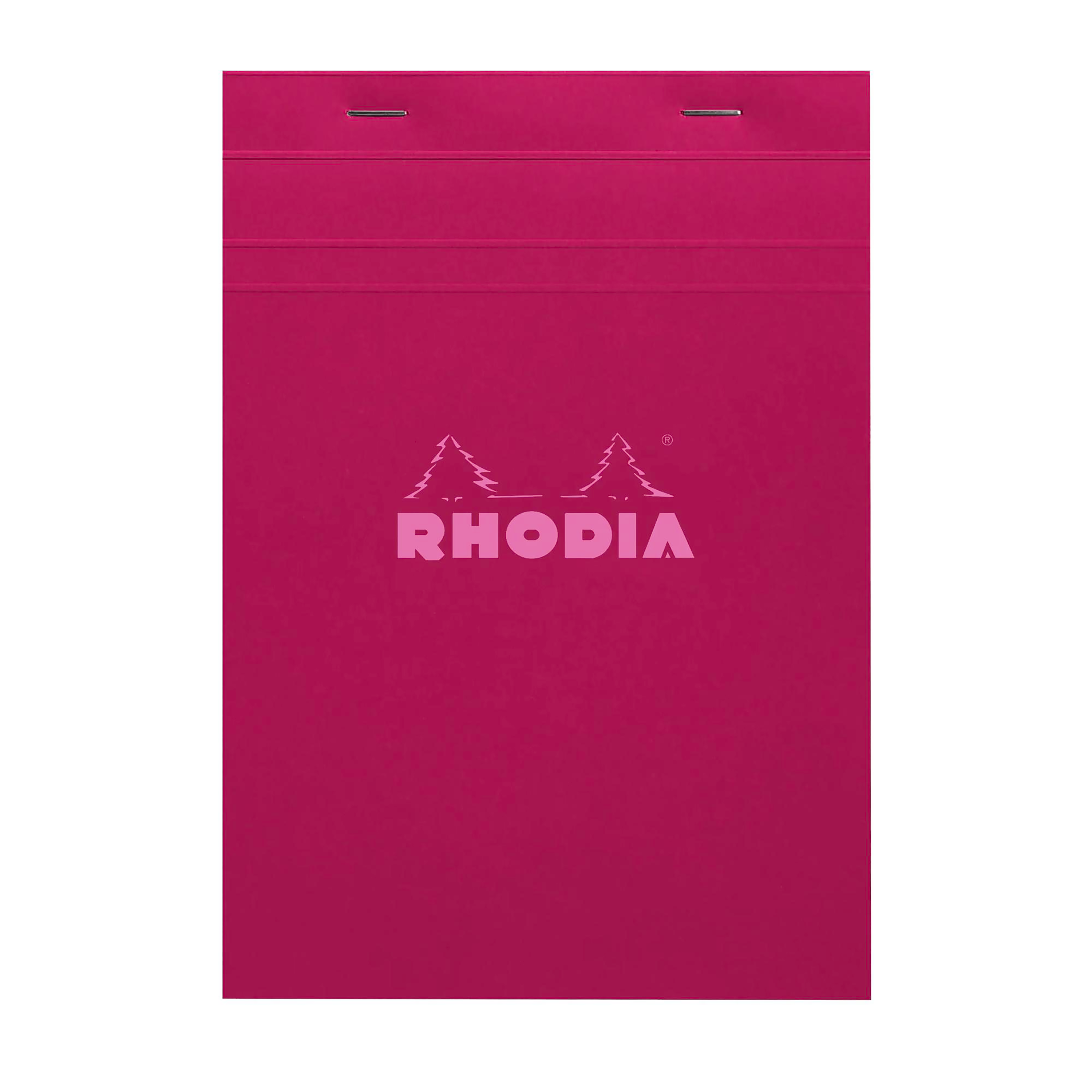 Note Pad Rhodia Couleurs grid prune stapled 80 sheets N°16