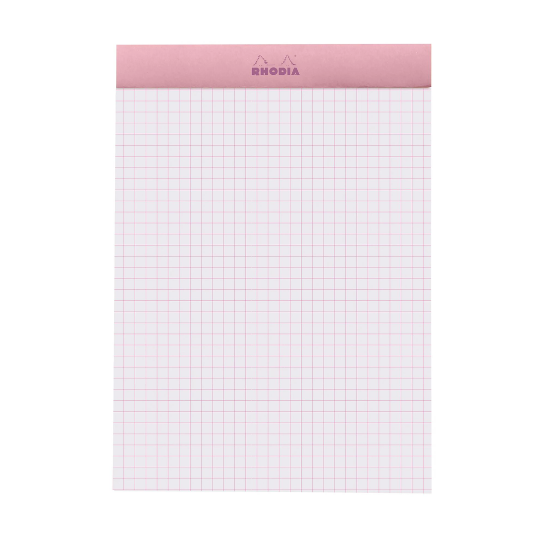 Bloc-notes Rhodia Couleurs quadrillé Rose agrafé 80 feuilles N°16