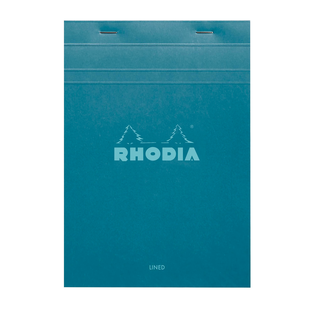 Bloc-notes Rhodia Couleurs ligné Paon agrafé 80 feuilles N°16