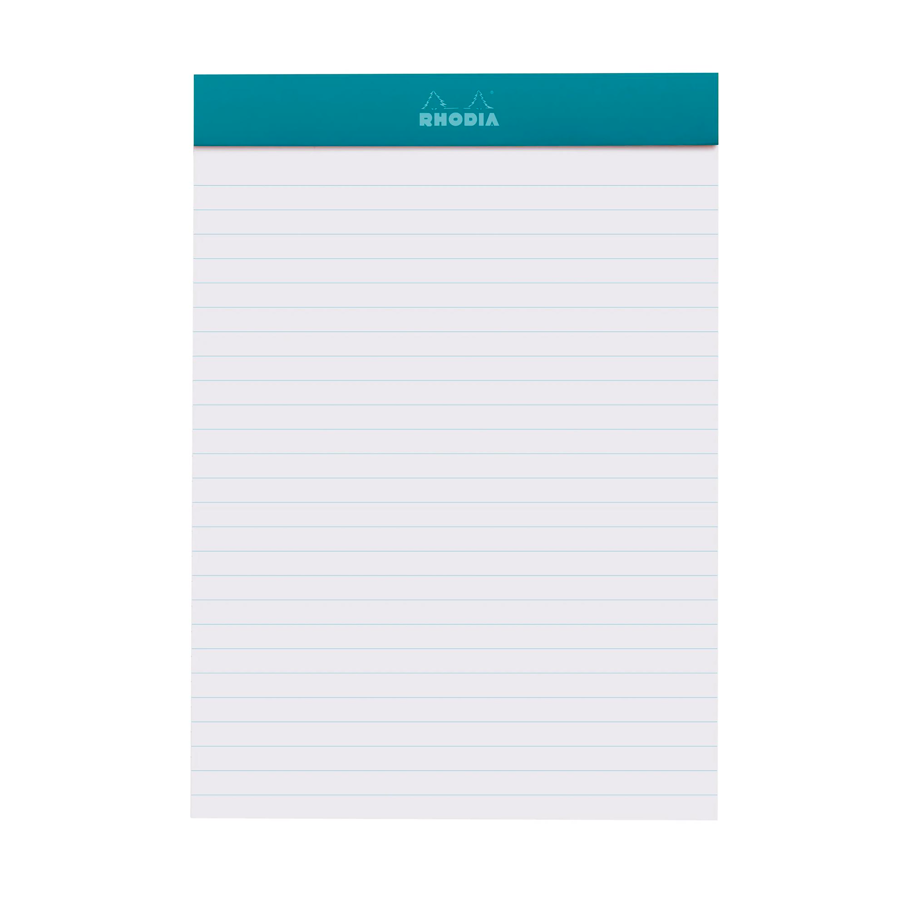 Note Pad Rhodia Couleurs lined peacock stapled 80 sheets N°16