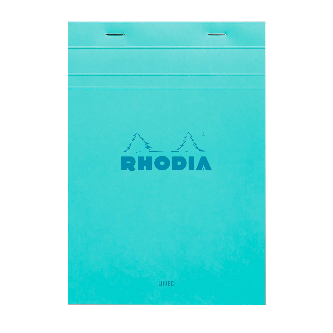 Bloc-notes Rhodia Couleurs ligné Azur agrafé 80 feuilles N°16