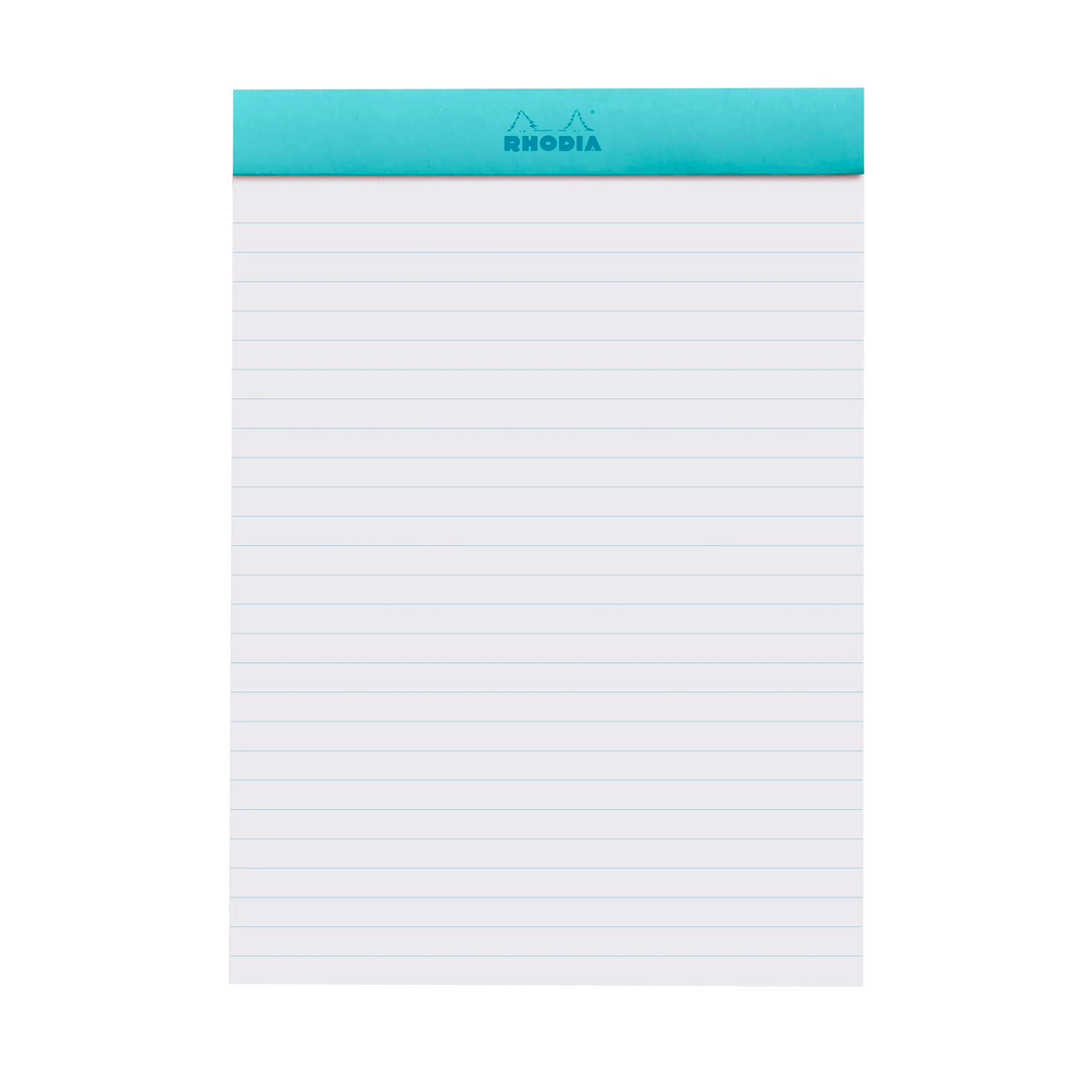 Bloc-notes Rhodia Couleurs ligné Azur agrafé 80 feuilles N°16