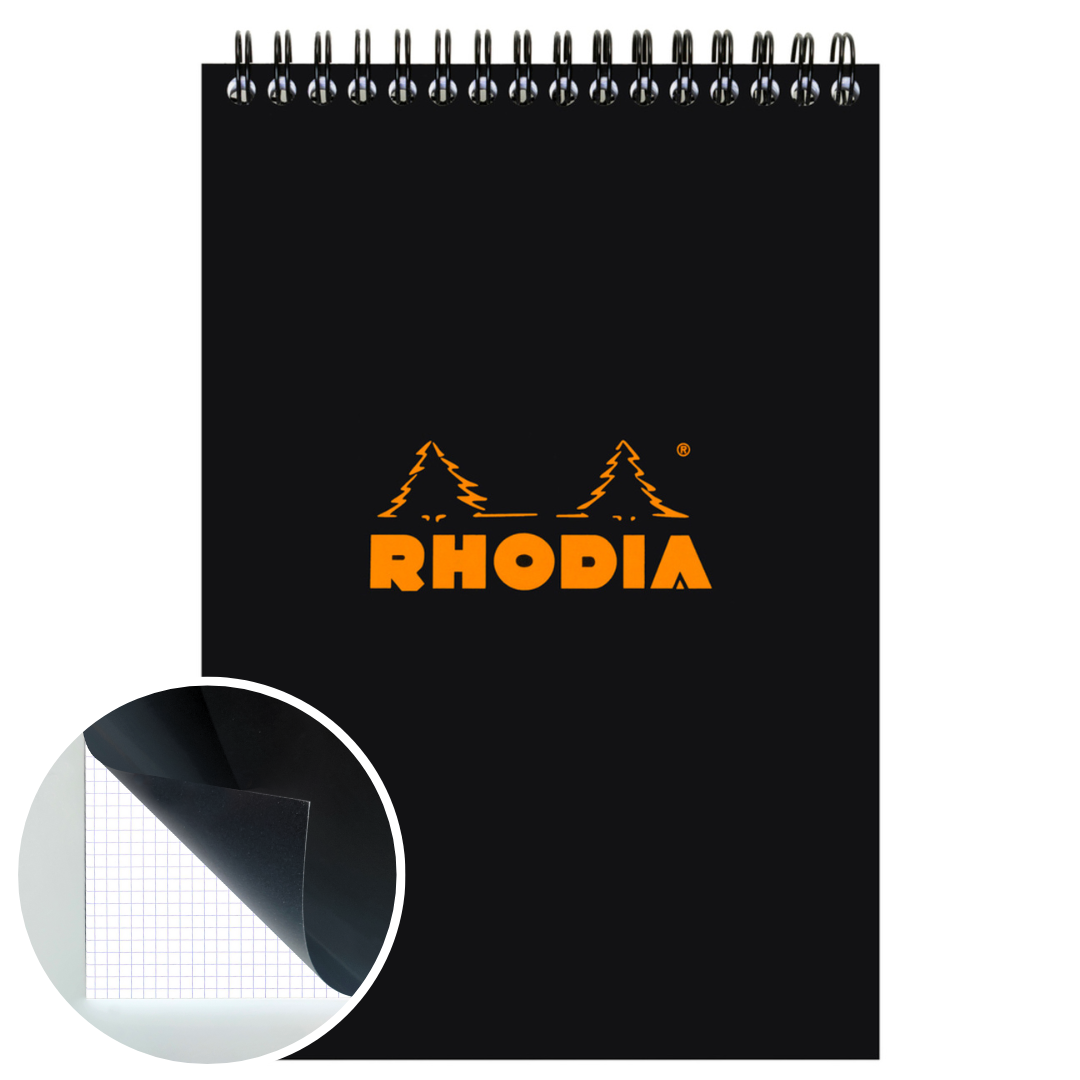 Bloc-Notes Noir 5/5 5,75X8,25 RHODIA