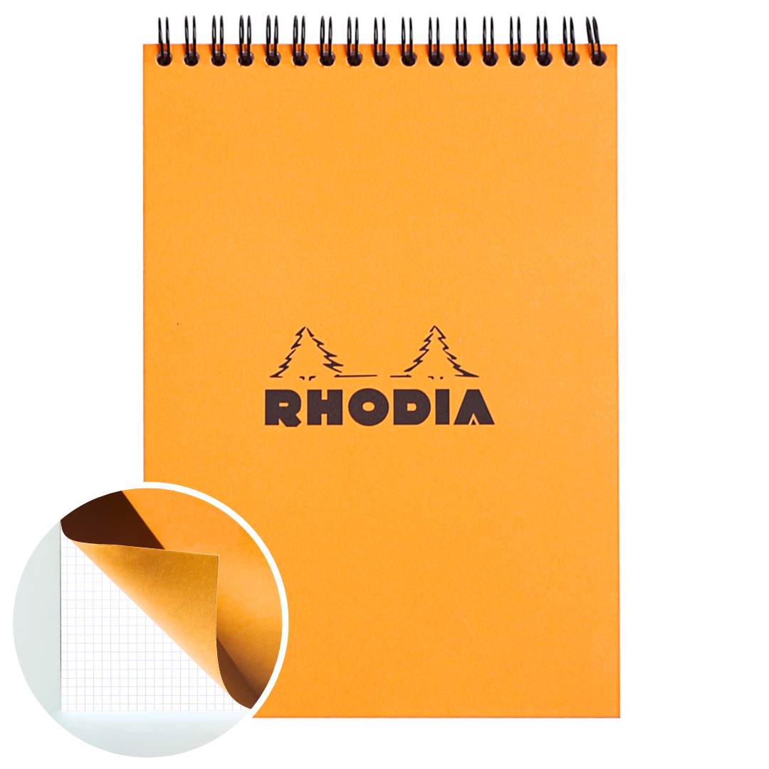 Bloc-Notes Orange Graph 5.75X8.25 RHODIA