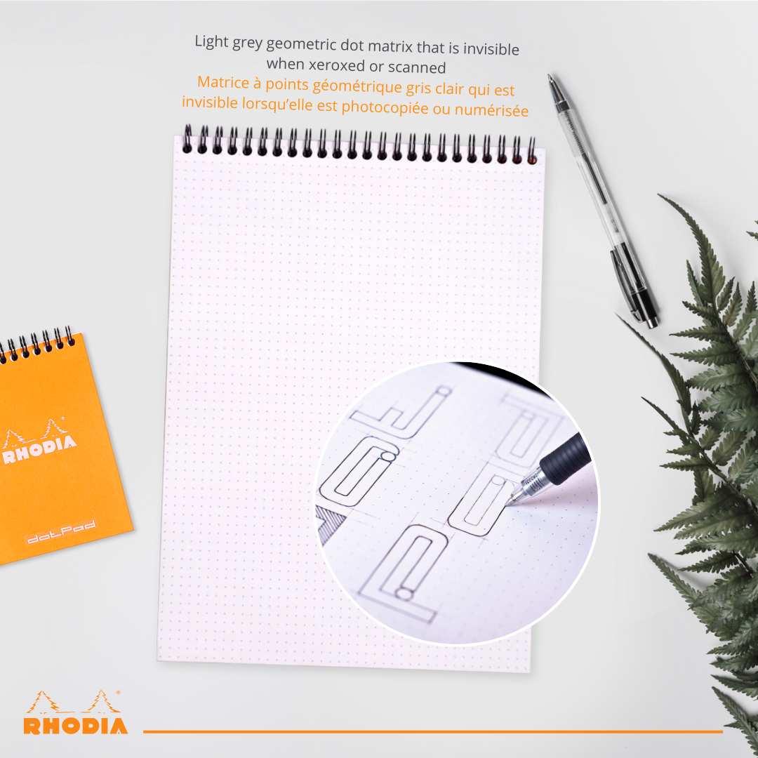 Bloc-Notes Noir Dot 5,75X8,25 RHODIA