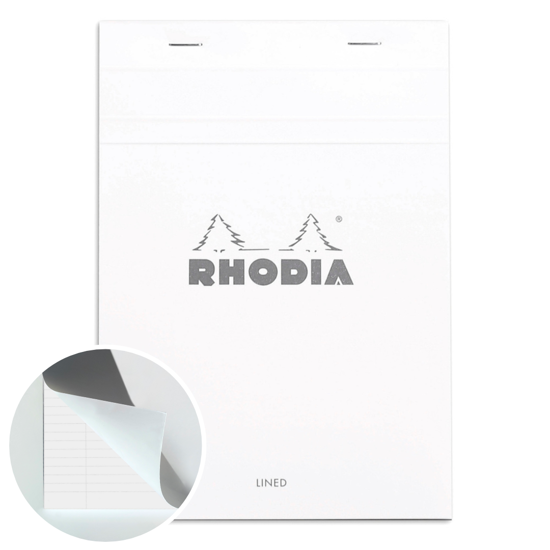 Bloc-Notes Blanc Ligné 5,75X8,25 RHODIA