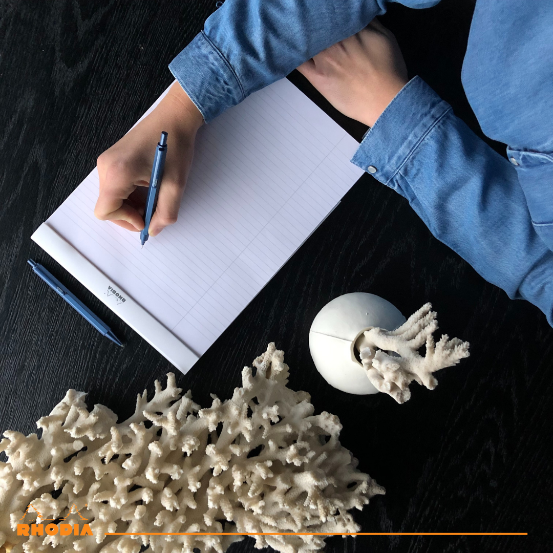 Bloc-Notes Blanc Ligné 5,75X8,25 RHODIA