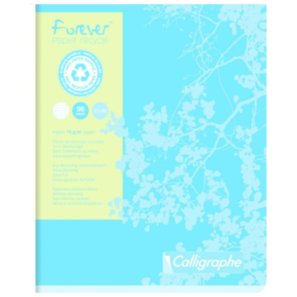 Cahier Forever à reliure spirale Seyes 96P 6¾X8¾ CLAIREFONTAINE