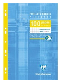 Feuilles Classeurs Seyes 50F 8¼X11¾ CLAIREFONTAINE