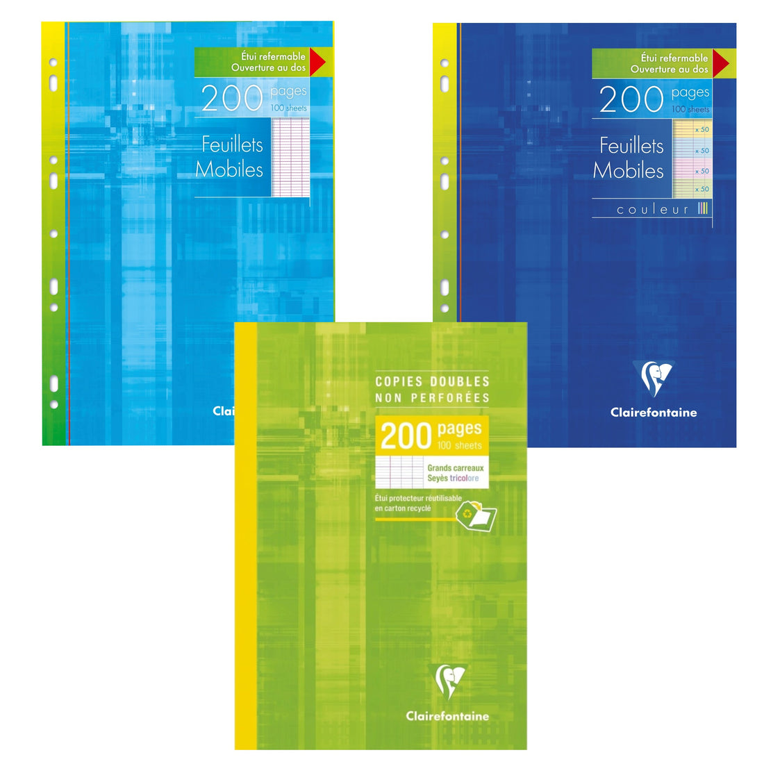 Feuilles Classeurs seyès 200 pages A4 (21 x 29,7 cm) by CLAIREFONTAINE