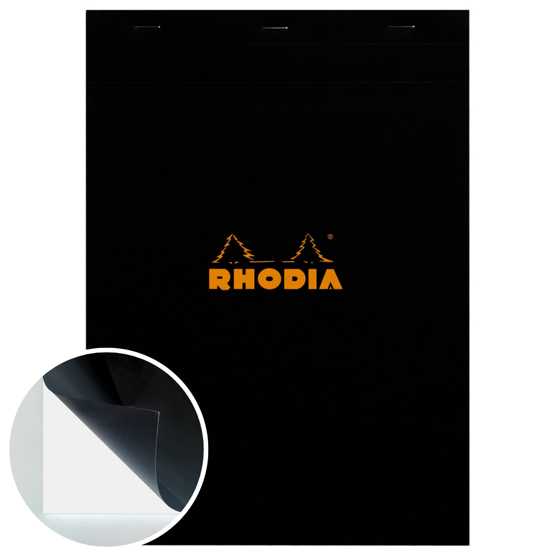 Bloc-Notes Vierge Noir  8,25X11,75 RHODIA