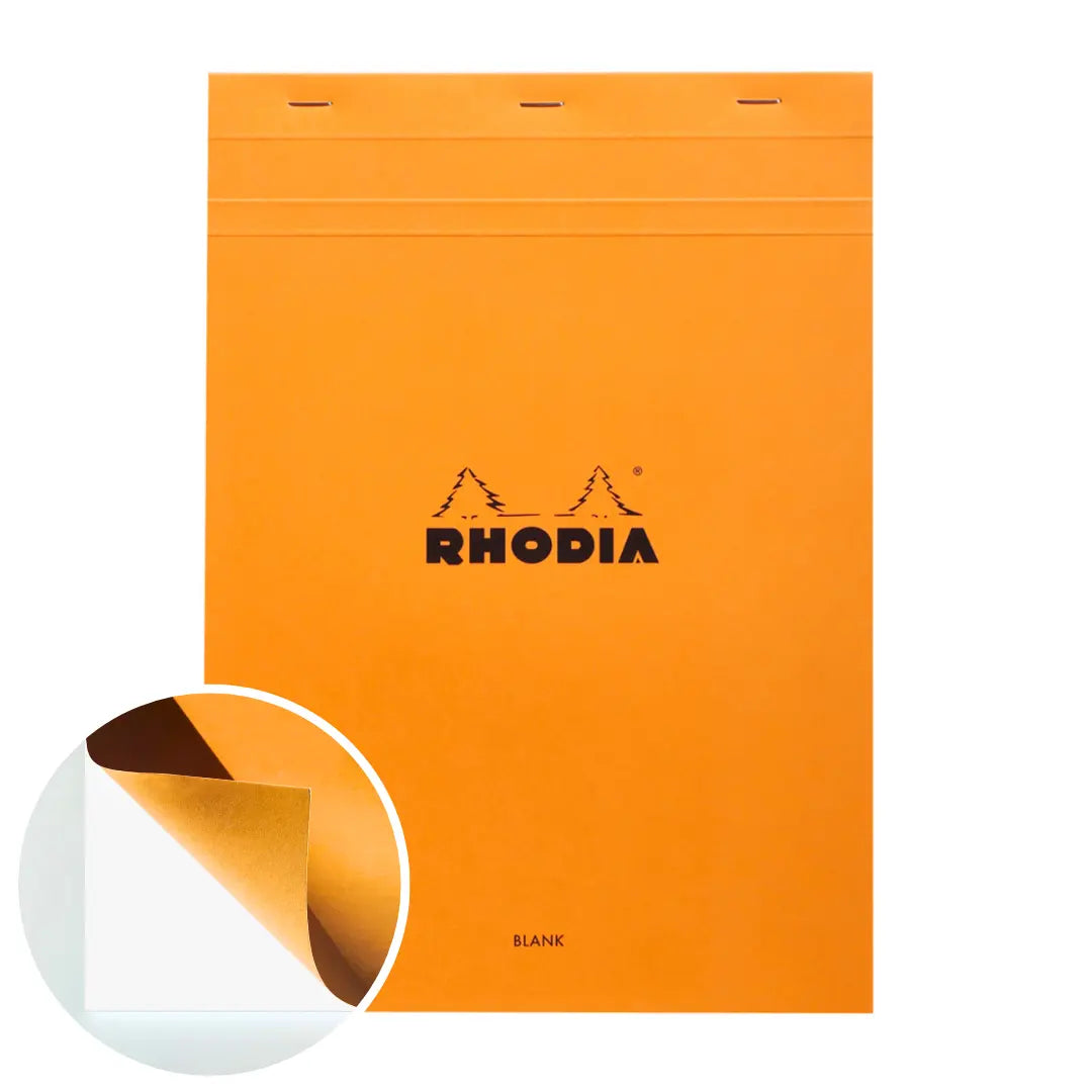Bloc-notes N°18 agrafé uni -orange- A4. 80 feuilles  (21x29.7cm) RHODIA