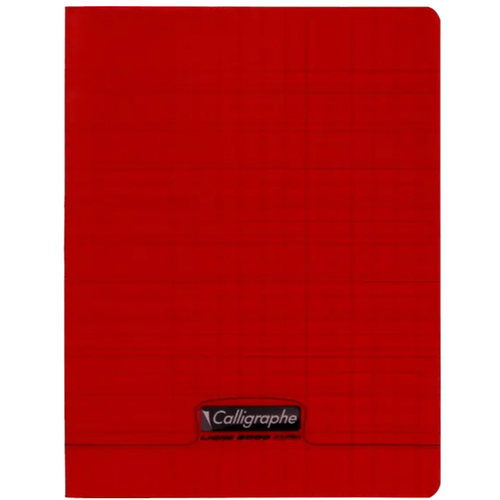 8000: Cahier d'écriture polypro DL3mm IV -rouge- 32 pages (17x22cm) CLAIREFONTAINE