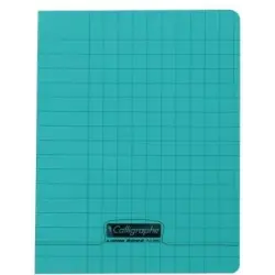 8000: Cahier d'écriture polypro seyès 3mm -vert- 32 pages (17x22cm) CLAIREFONTAINE