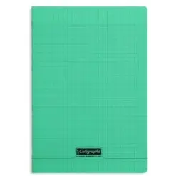 8000: cahier polypro agrafé seyès -vert- A4. 48 pages (21x29.7cm) CLAIREFONTAINE