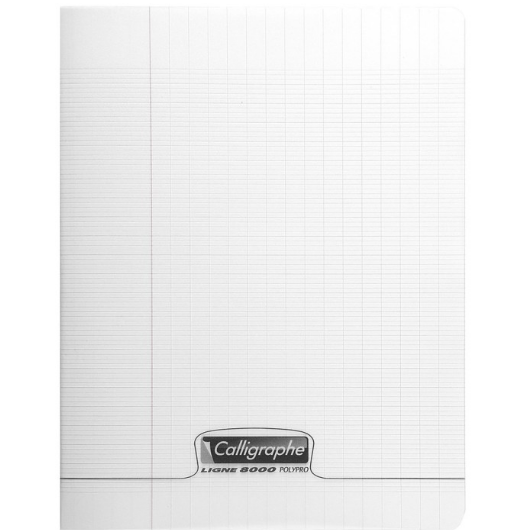 8000: cahier polypro agrafé seyès -incolore- 48 pages (17x22cm ) CLAIREFONTAINE