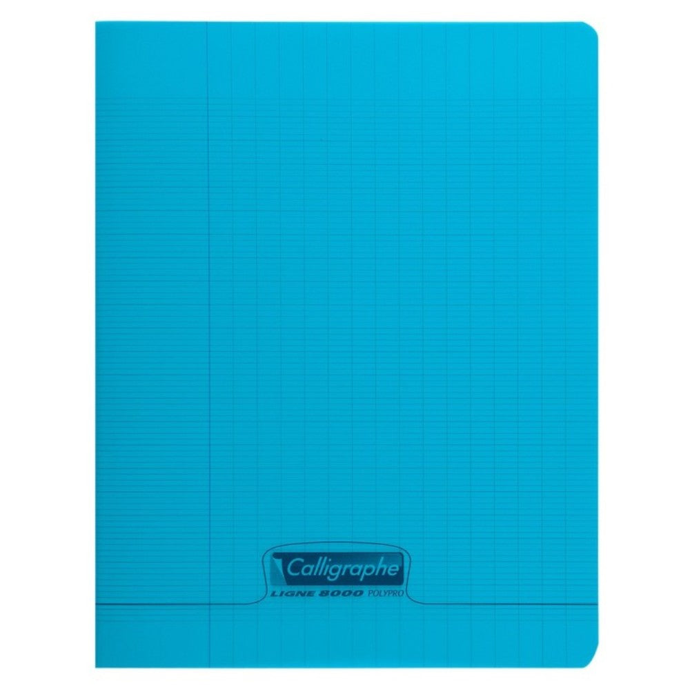 Cahier 8000 polypro seyès bleu 96 pages (17x22cm)