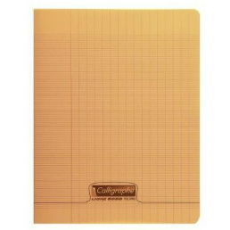 8000: cahier polypro agrafé seyès -orange- 60 pages (17x22cm ) CLAIREFONTAINE