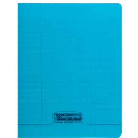 8000: cahier polypro agrafé seyès -bleu-  96 pages (17x22cm) CLAIREFONTAINE