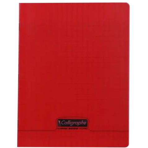 Cahier Polypro Seyes 96P 6¾X8¾ Rouge CLAIREFONTAINE