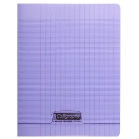 8000: cahier polypro agrafé seyès -violet-  96 pages (17x22cm) CLAIREFONTAINE