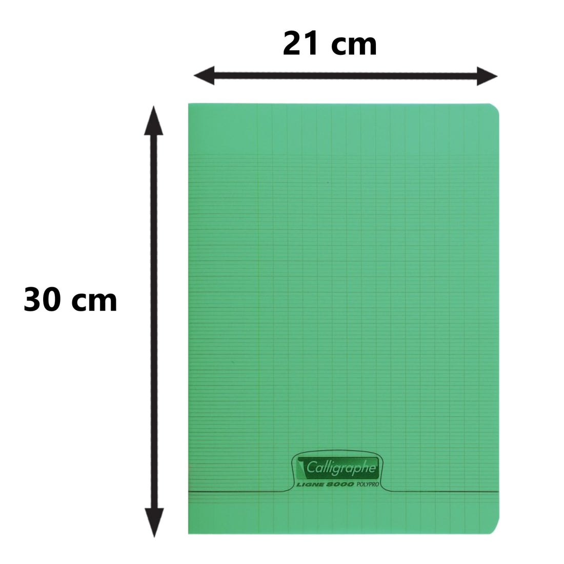 Cahier 8000 polypro seyès vert 96 pages A4  (21x29.7cm)