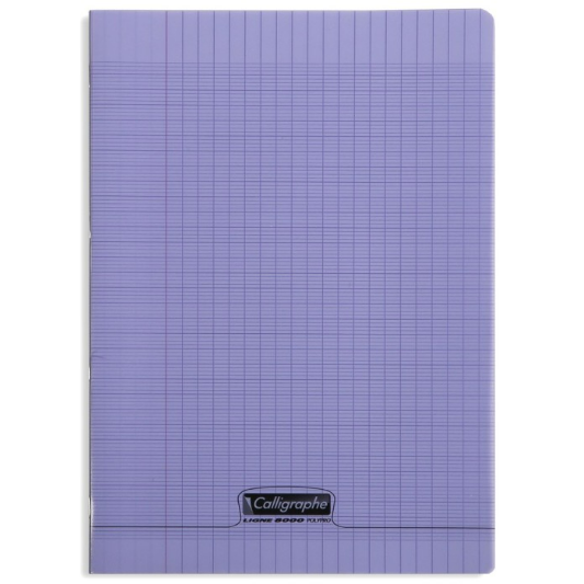 8000: cahier polypro agrafé seyès -violet- A4. 96 pages (21x29.7cm) CLAIREFONTAINE