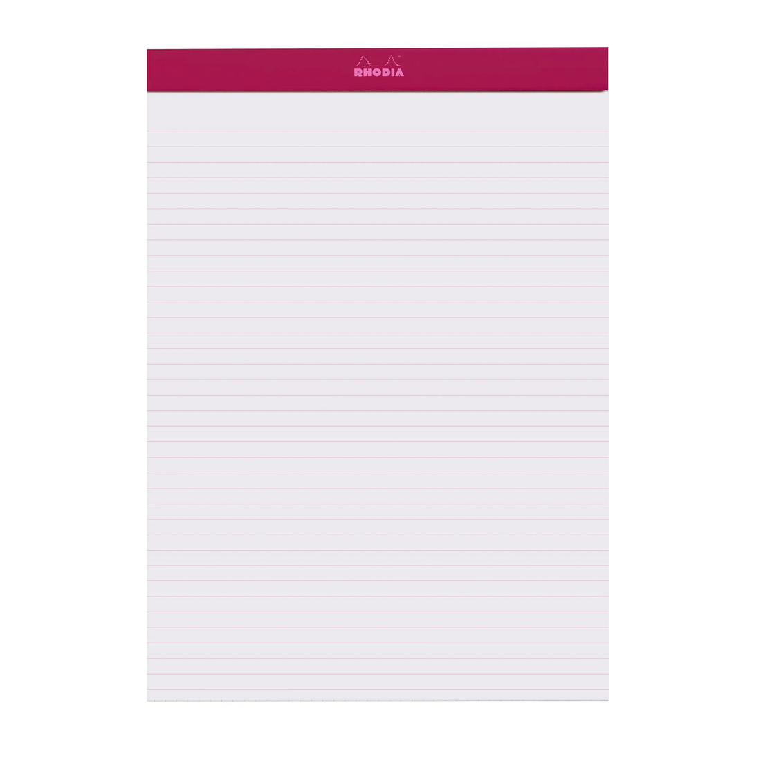 Bloc-notes Rhodia Couleurs ligné Prune agrafé 80 feuilles N°18